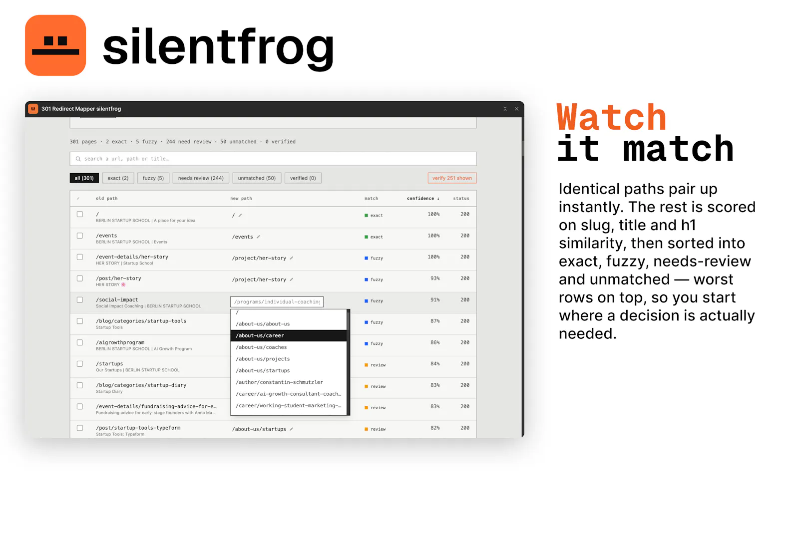 301 Redirect Manager Silentfrog screenshot 3