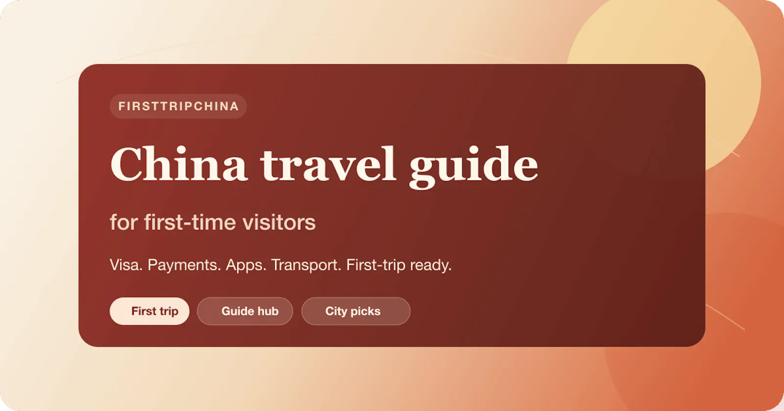 FirstTripChina screenshot 1