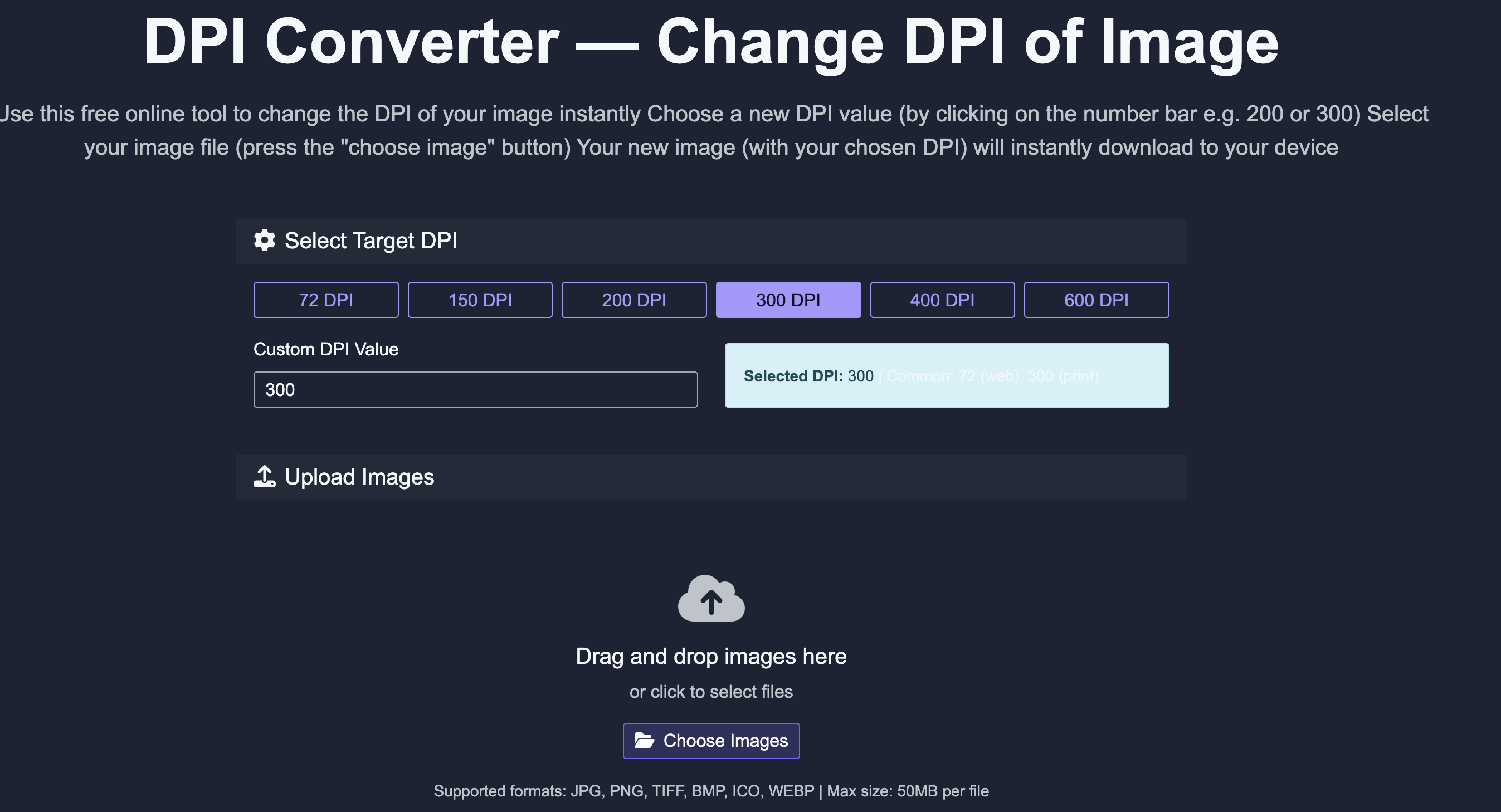 Convertitore DPI - Converti l'immagine DPI media 1