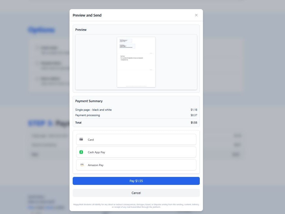 MappyMail.com - Screenshot 3 showing product features and functionality
