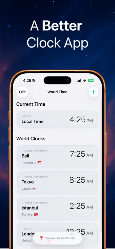 Better Clock: World Timezones iOS App 제품 배너