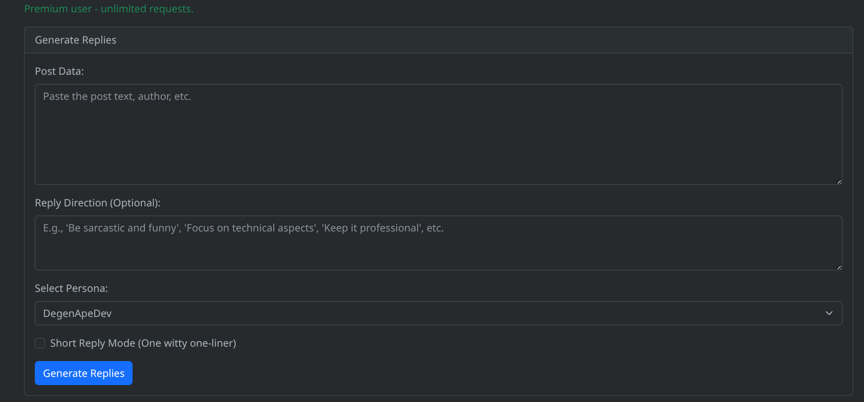 ReplyGuyxAI - Screenshot 2 showing product features and functionality