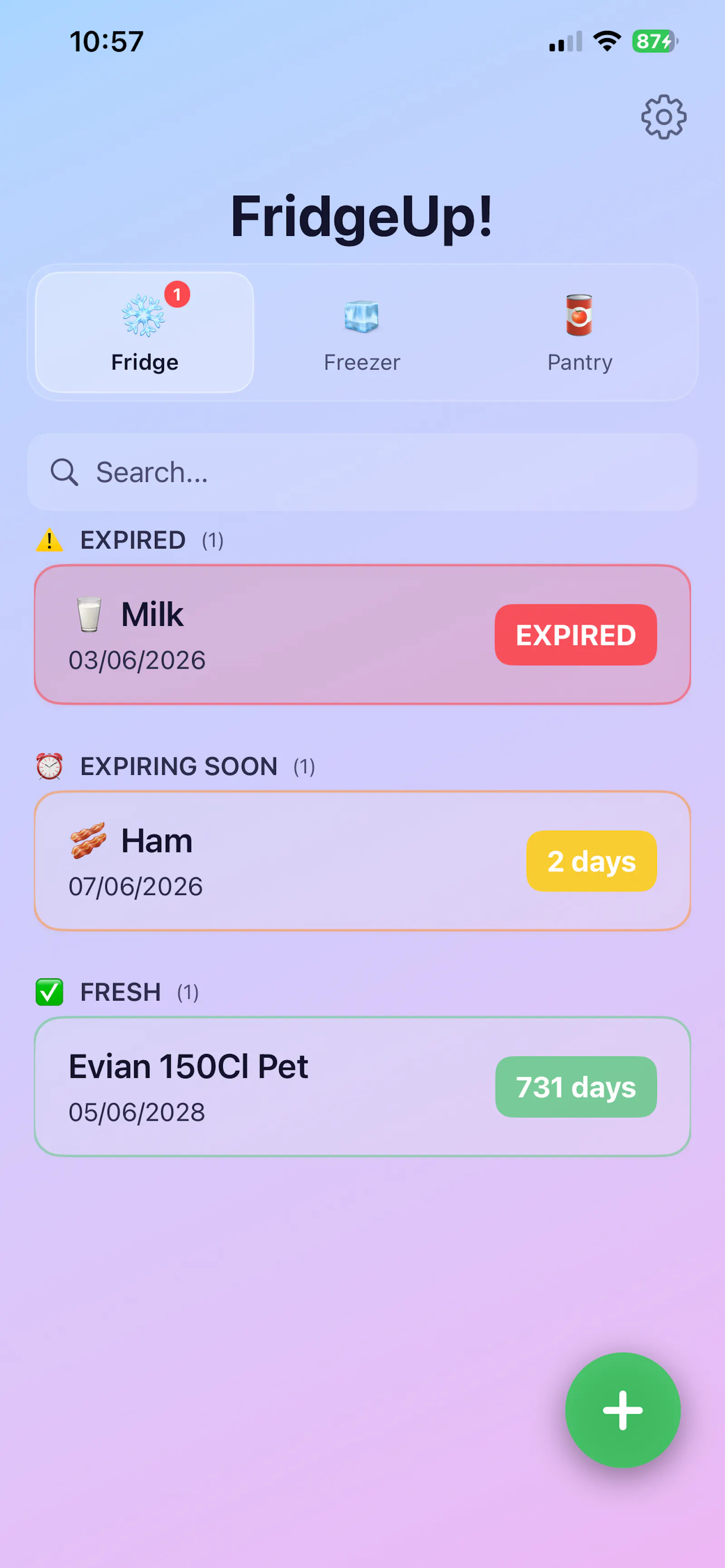 FridgeUp! screenshot 1
