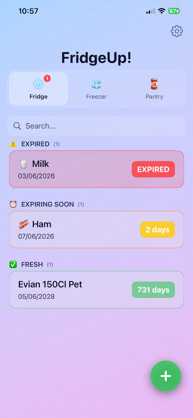 FridgeUp! screenshot 1