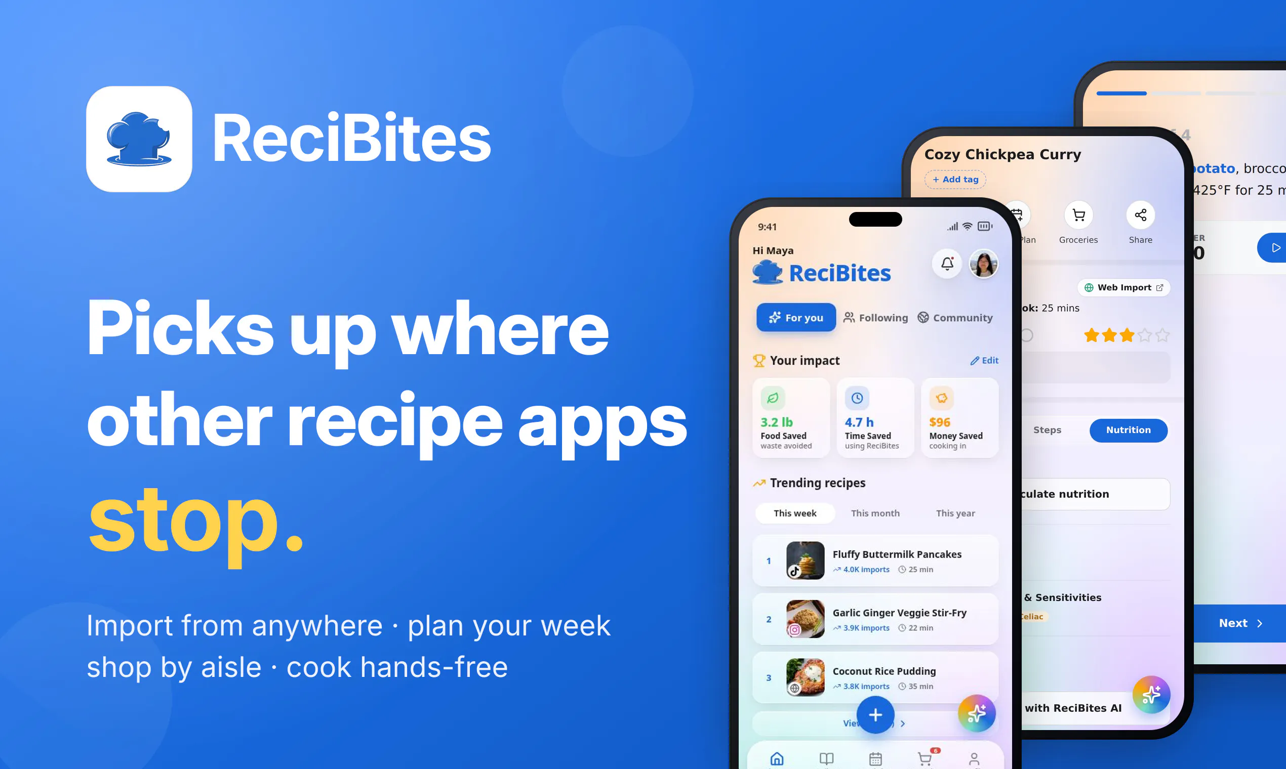 ReciBites: Meals, Plans, & Groceries gallery image