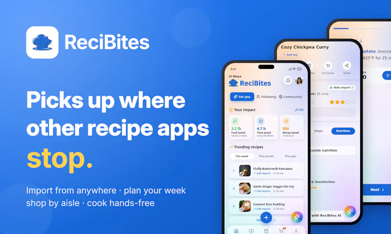 ReciBites: Meals, Plans, & Groceries screenshot 1