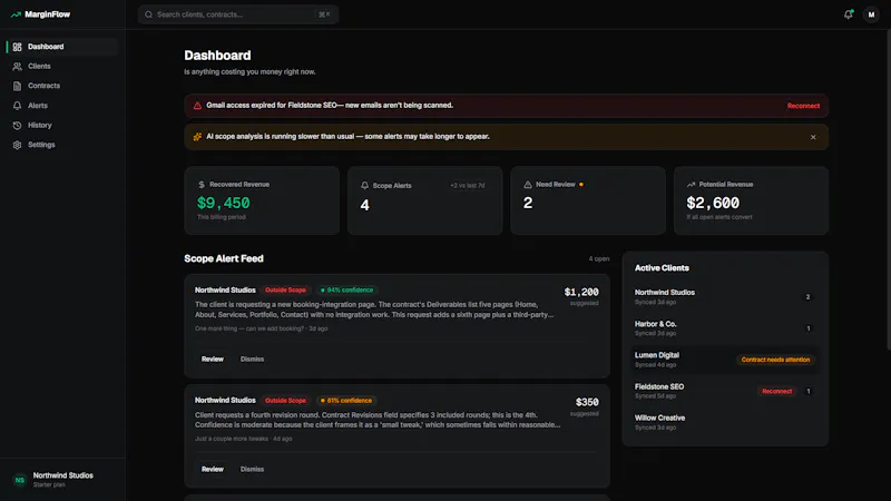 MarginFlow screenshot 1