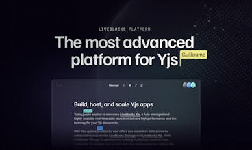 Architettura Liveblocks Yjs: Progettato con Yjs per una solida archiviazione dei dati