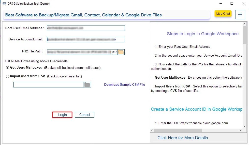 DRS sobech Google Workspace Strumento di backup - Eseguire il backup dell'intero spazio di lavoro di Google con uno strumento intelligente media 3