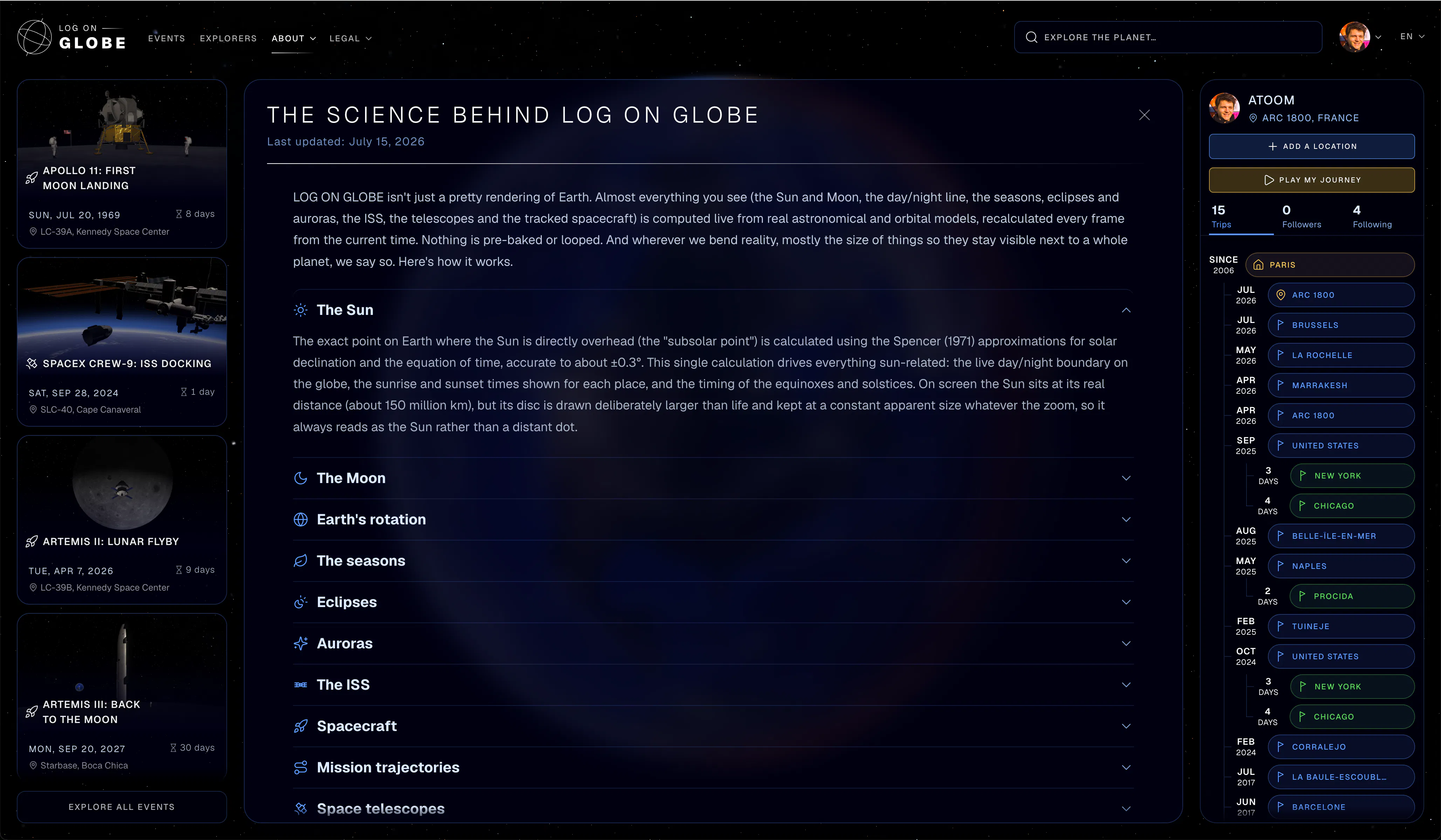 LOG ON GLOBE gallery image