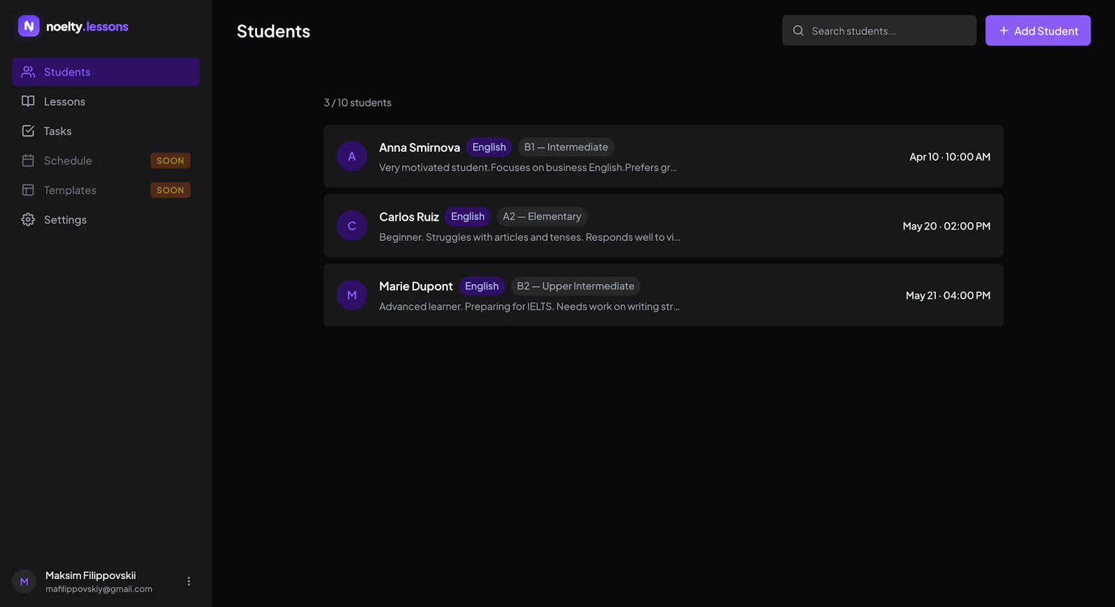 Noelty.io screenshot 1