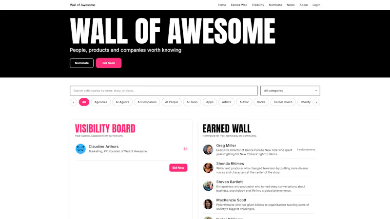 Wall of Awesome  screenshot 1