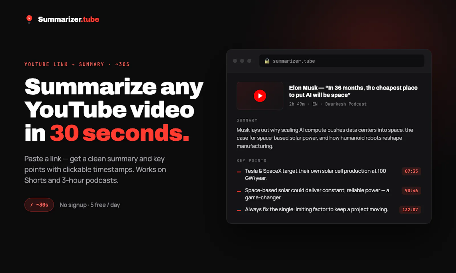 Summarizer.tube screenshot 4