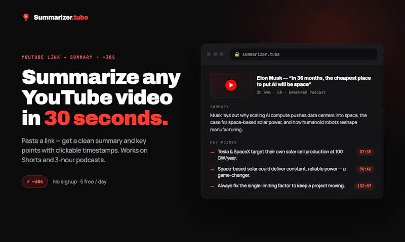 Summarizer.tube screenshot 4