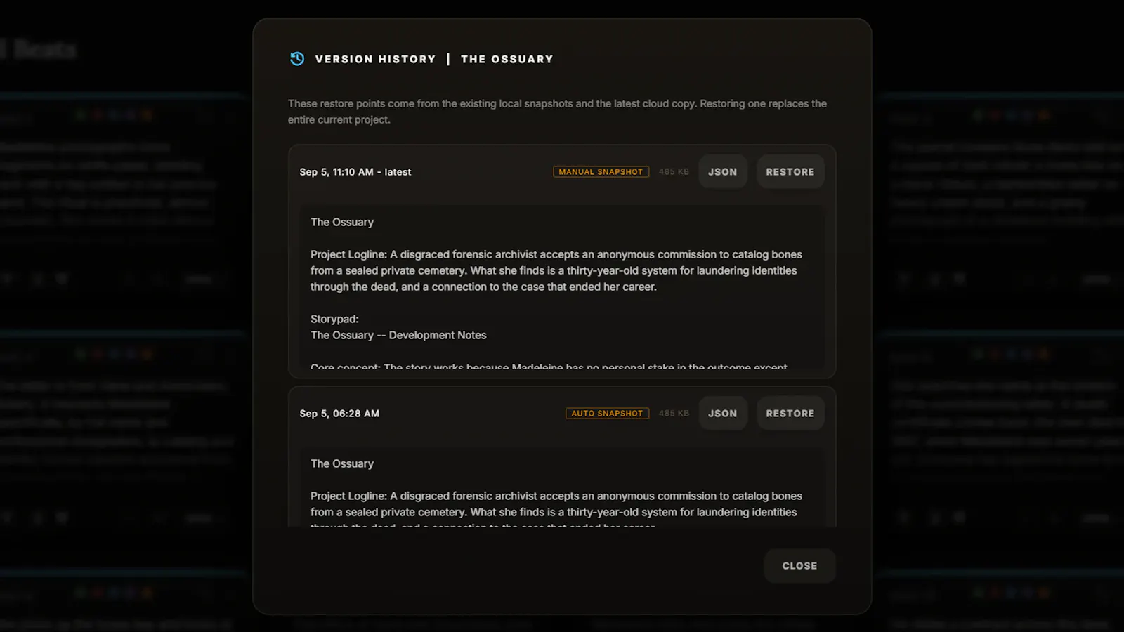 Skeleton Draft screenshot 5