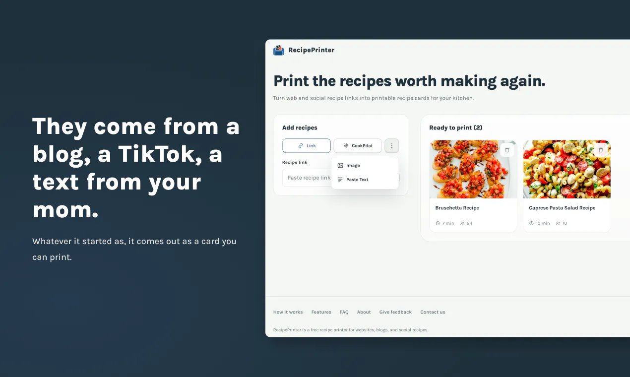RecipePrinter gallery image