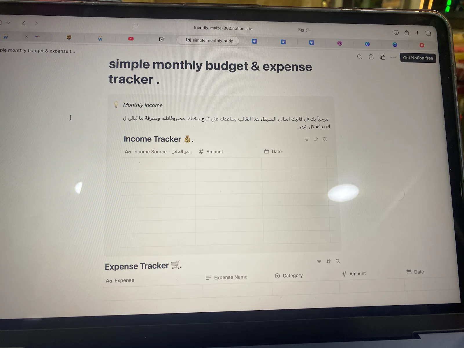 Simple Notion Budget Tracker screenshot 1