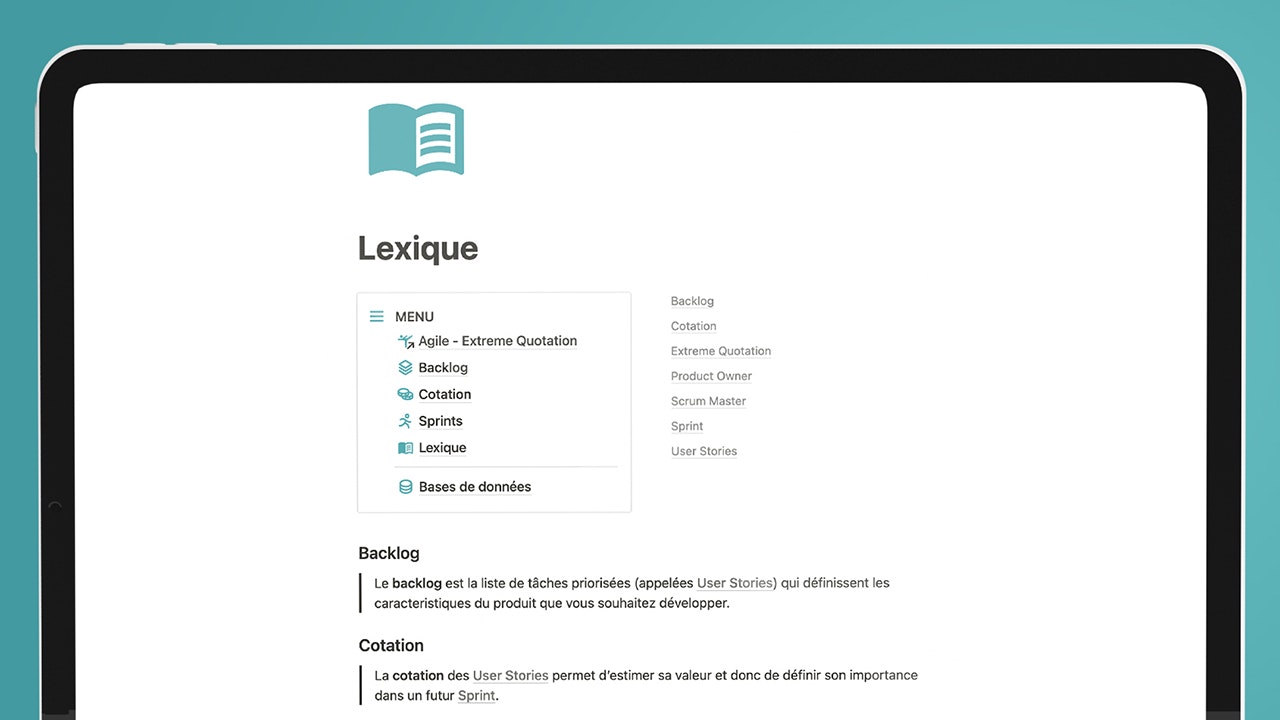 Notion Agile Template&Extreme Quotation gallery image