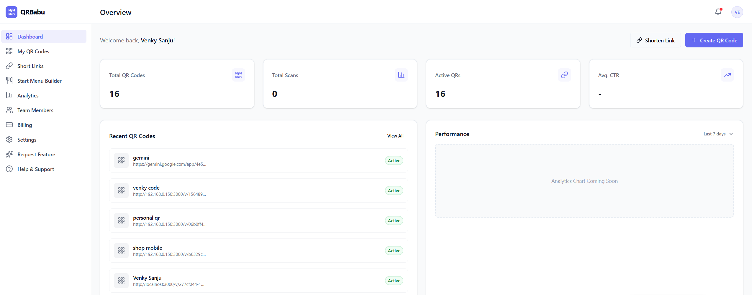 QRBabu - Screenshot 2 showing product features and functionality