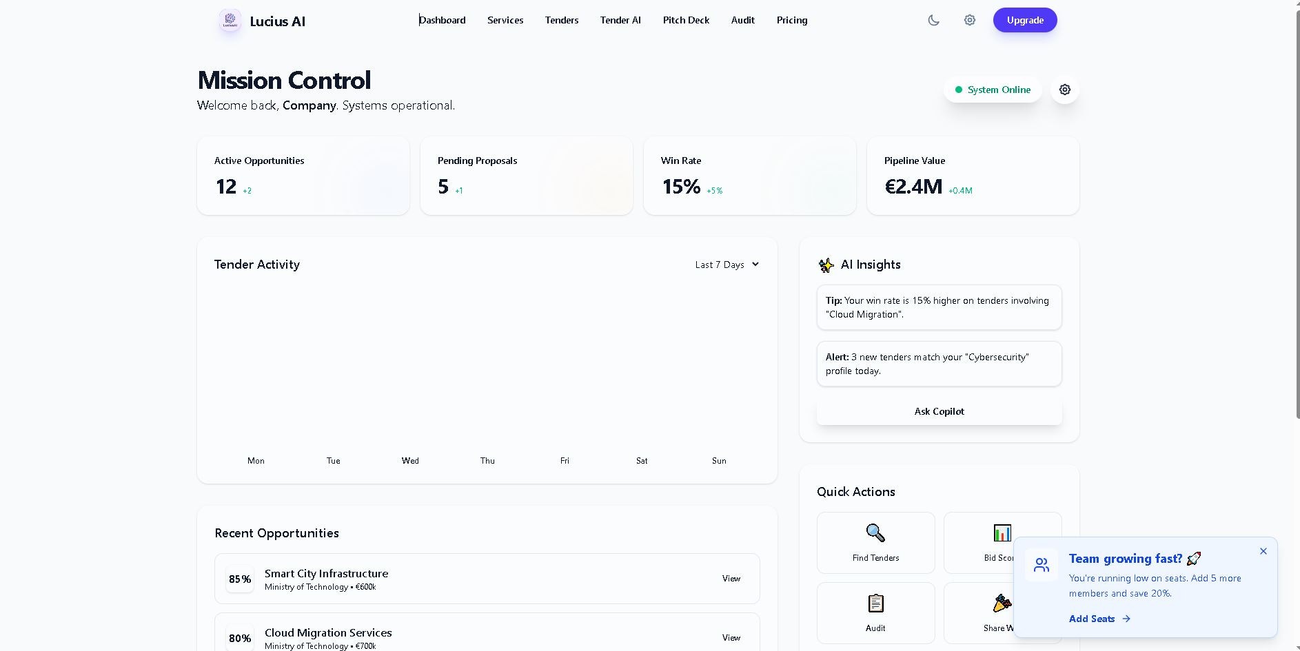 Lucius AI - Screenshot 3 showing product features and functionality