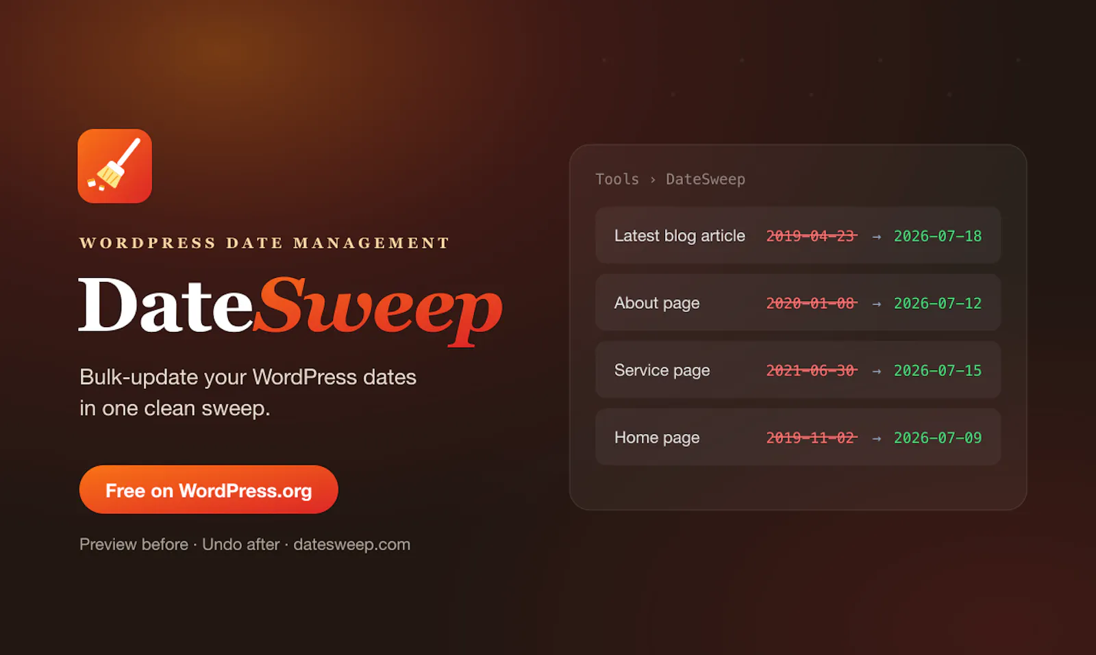 DateSweep screenshot 1