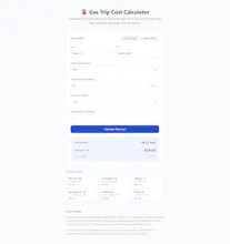 Gas Trip Cost Calculator gallery image
