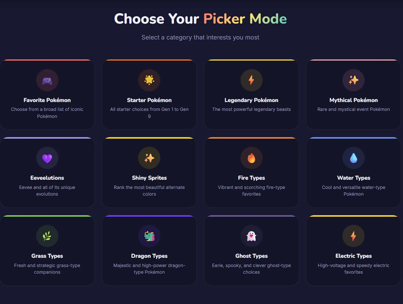 Favorite Pokemon Picker screenshot 1