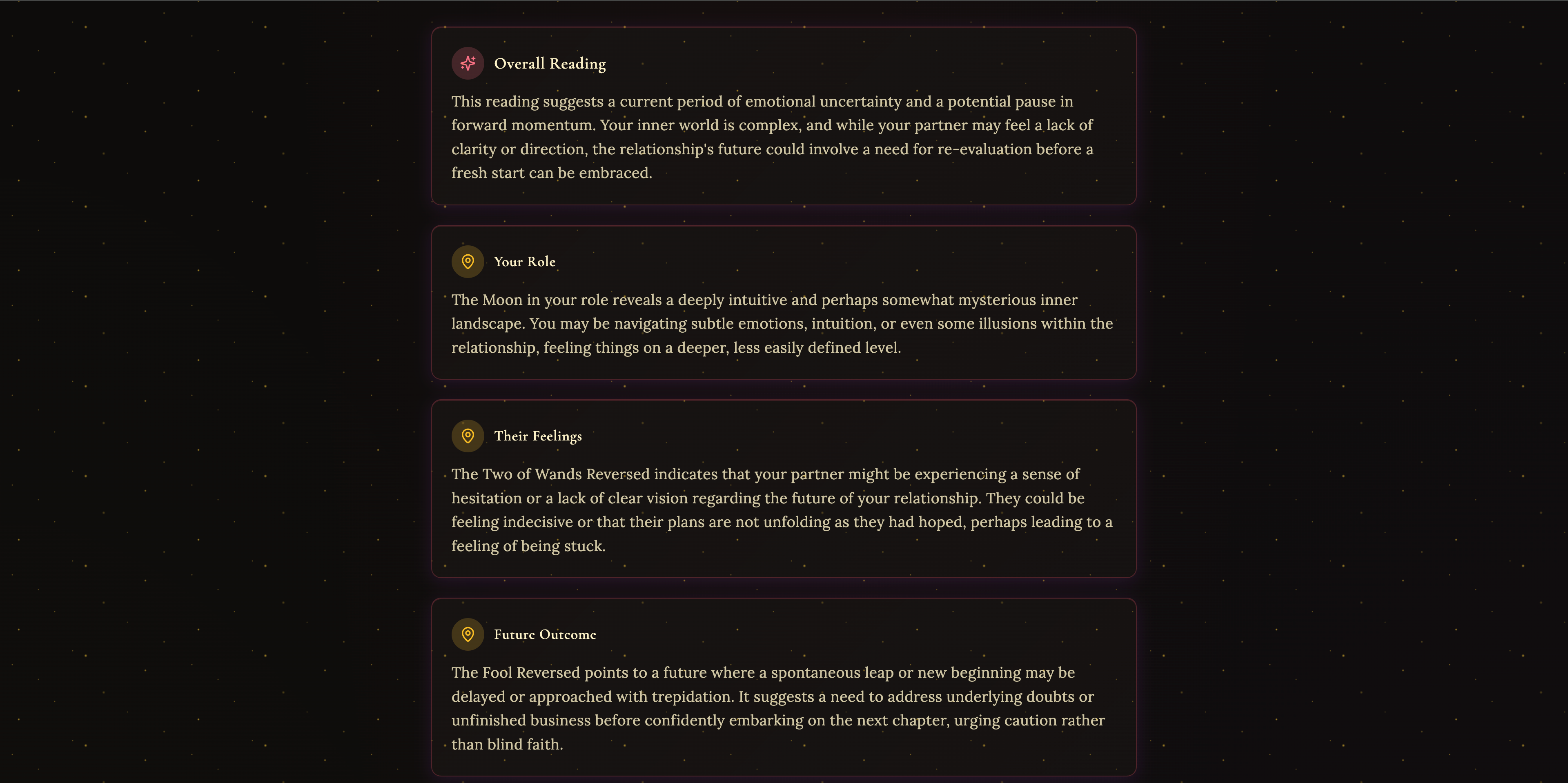 Love Tarot - Screenshot 3 showing product features and functionality