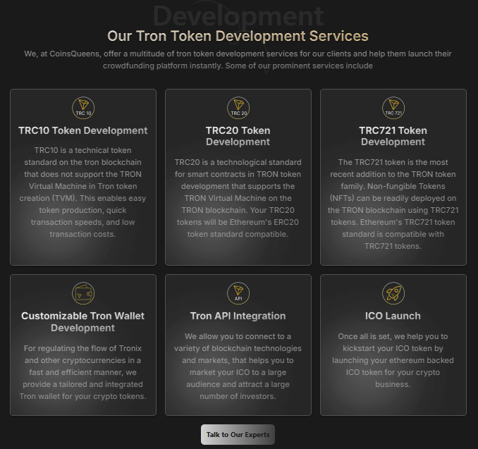Tron Token Development gallery image