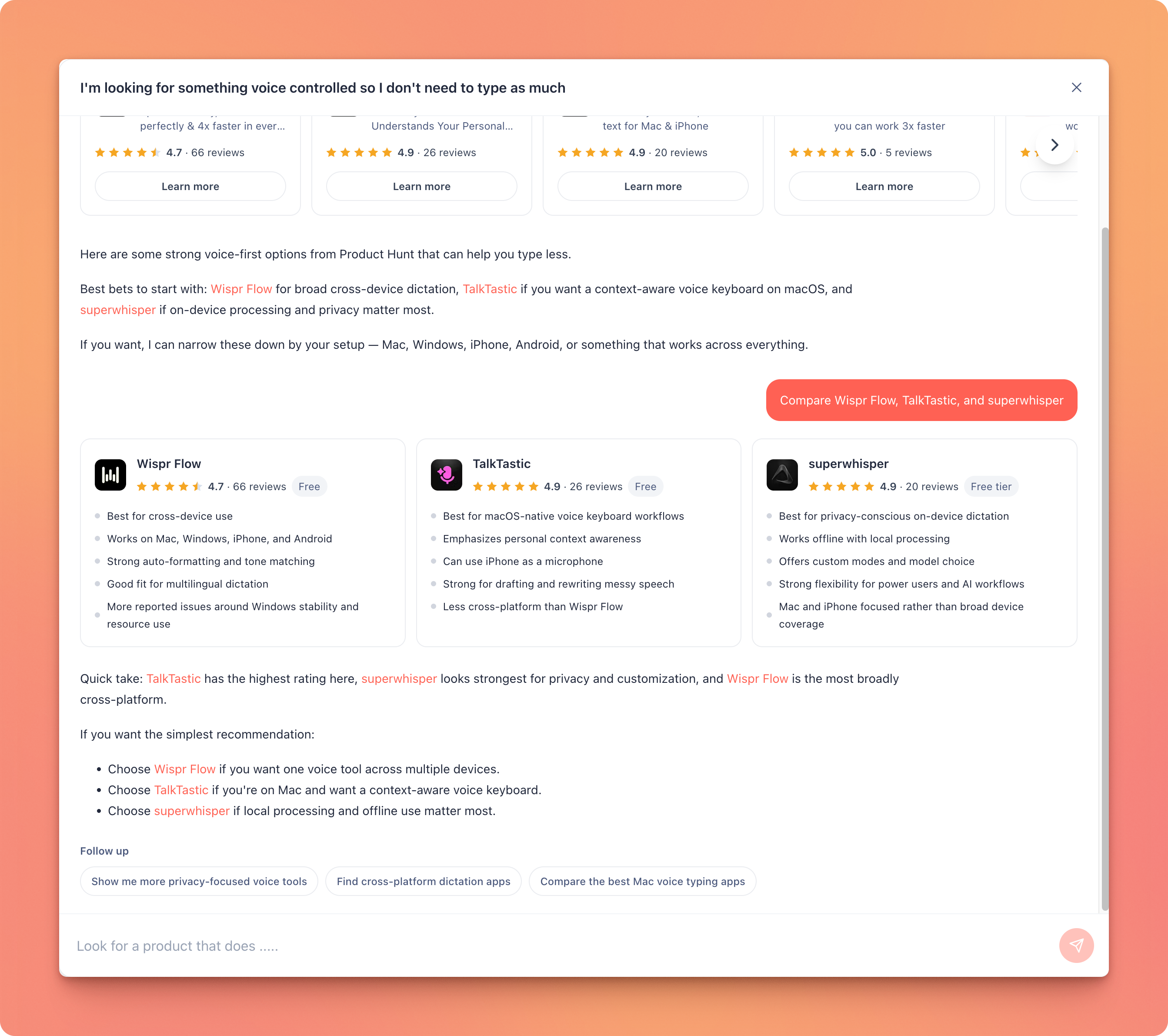 Ask Product Hunt AI gallery image