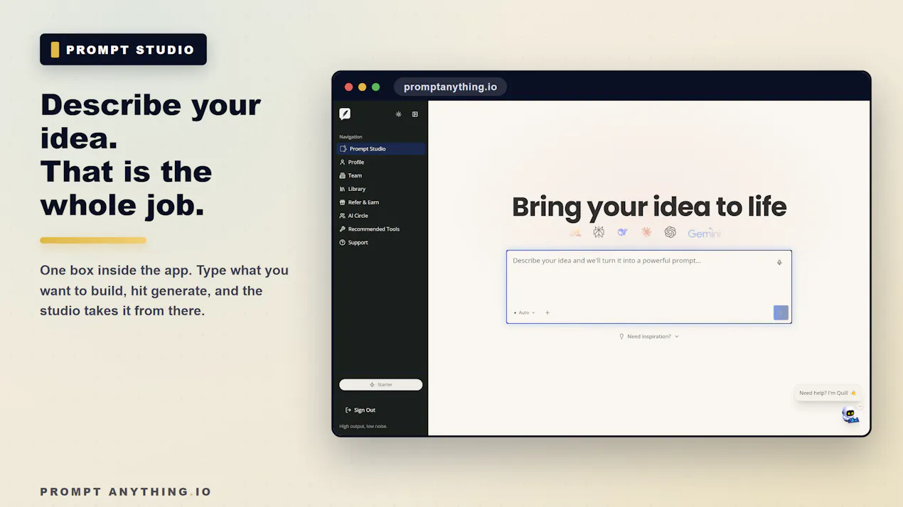 Prompt Anything: No more AI slop product