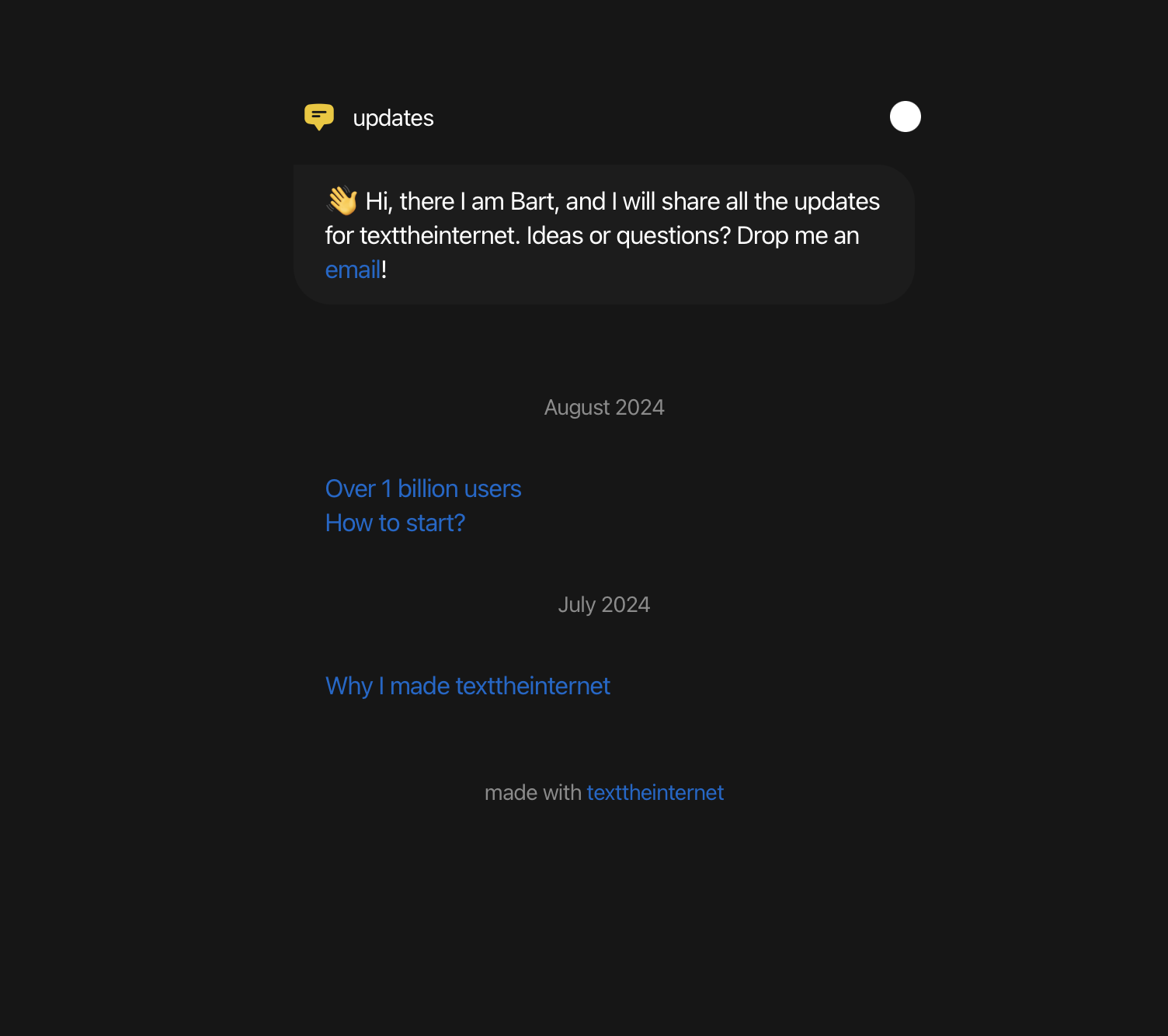 Textheinternet - Maak een website met iMessage media 3