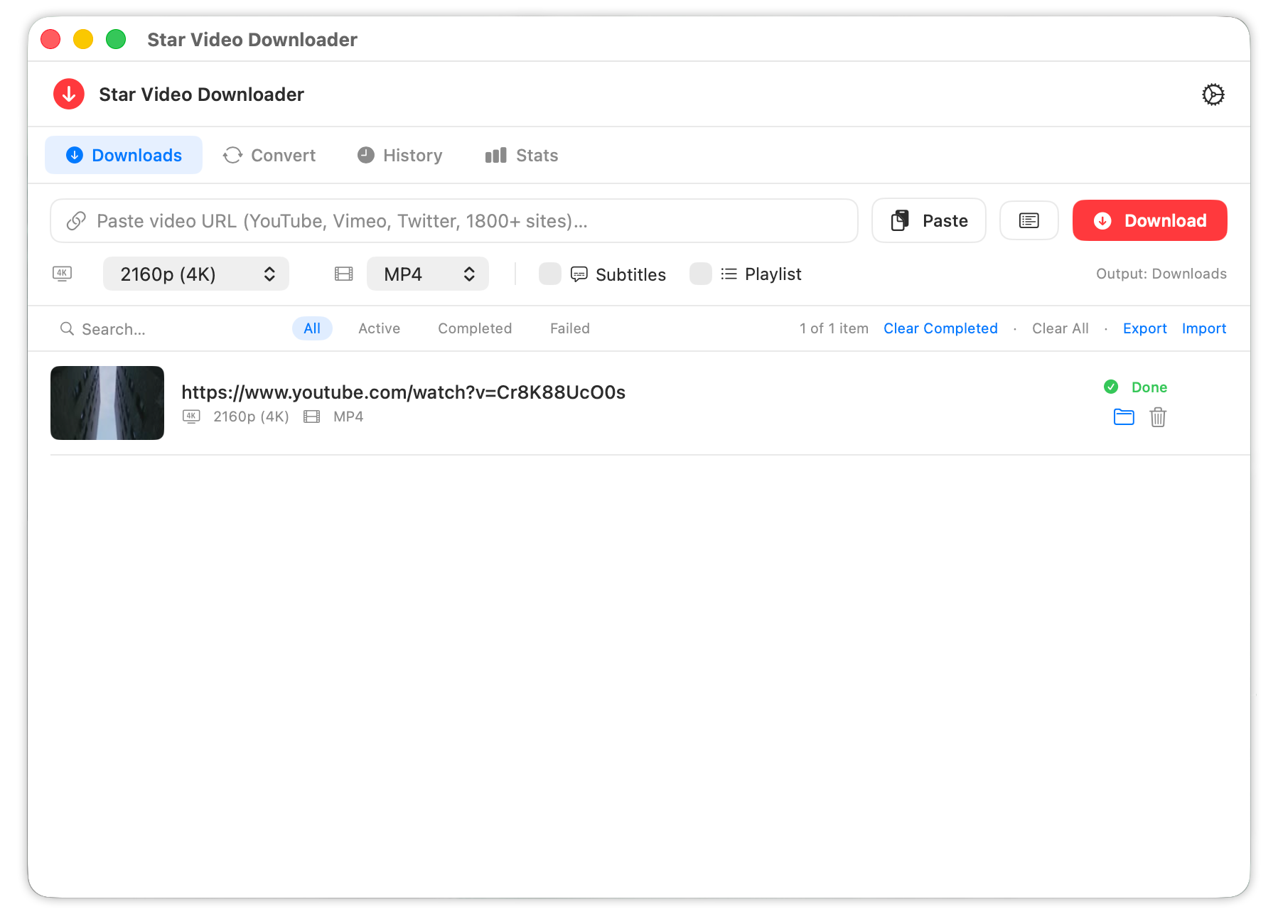 Star Video Downloader - Main product screenshot demonstrating key features and user interface