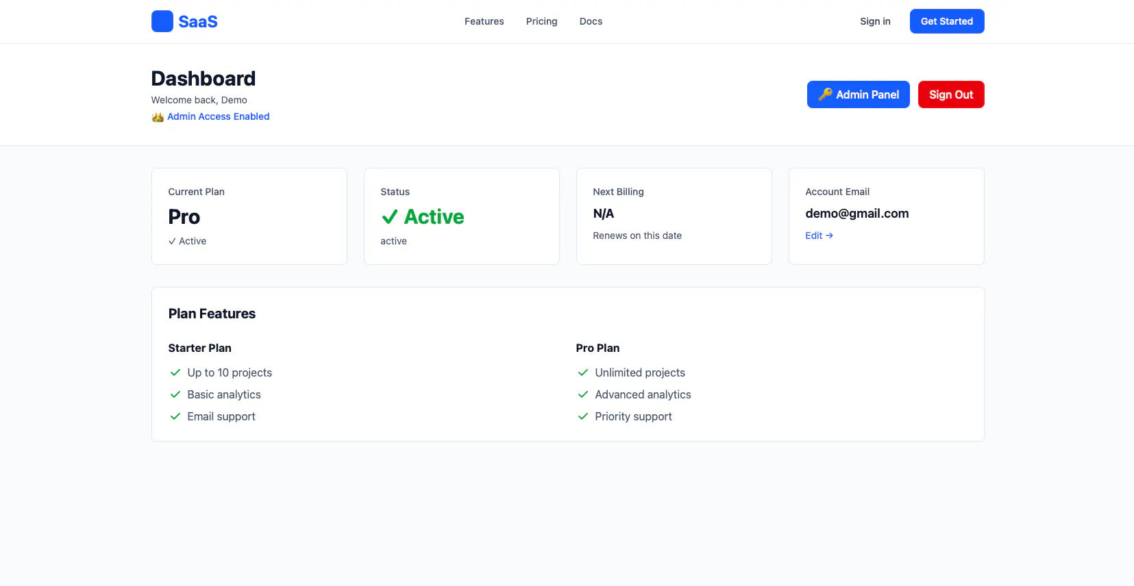 Next.js SaaS Starter v2 - Admin Suite gallery image