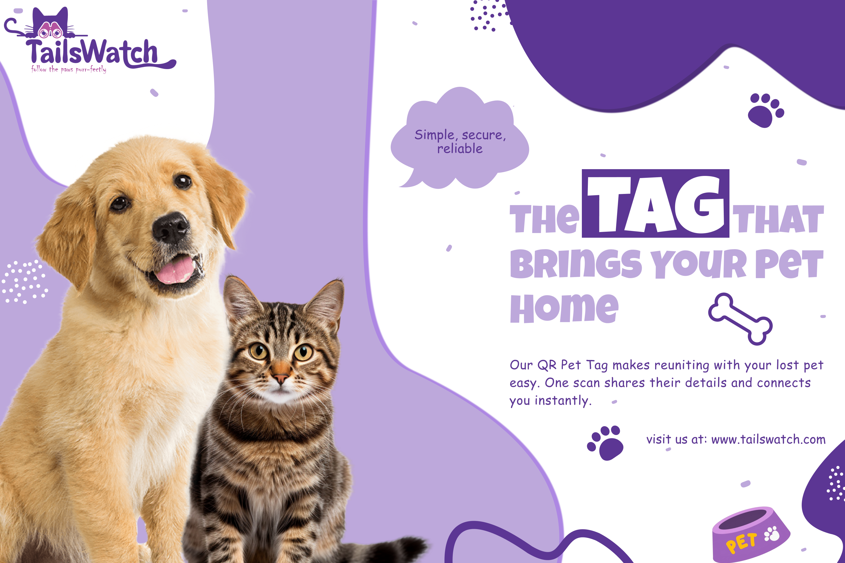 Mídia 1 de Tailswatch - Smart tags for your pets