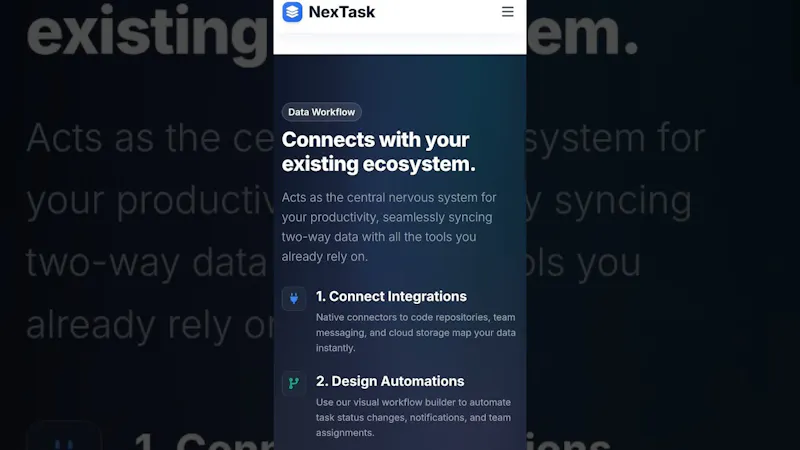 NexTask screenshot 1 (video preview)