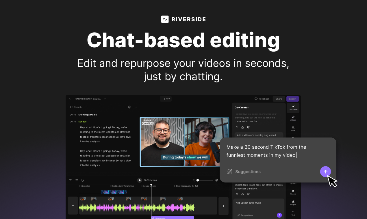 Chat-Based Editing by Riverside gallery image
