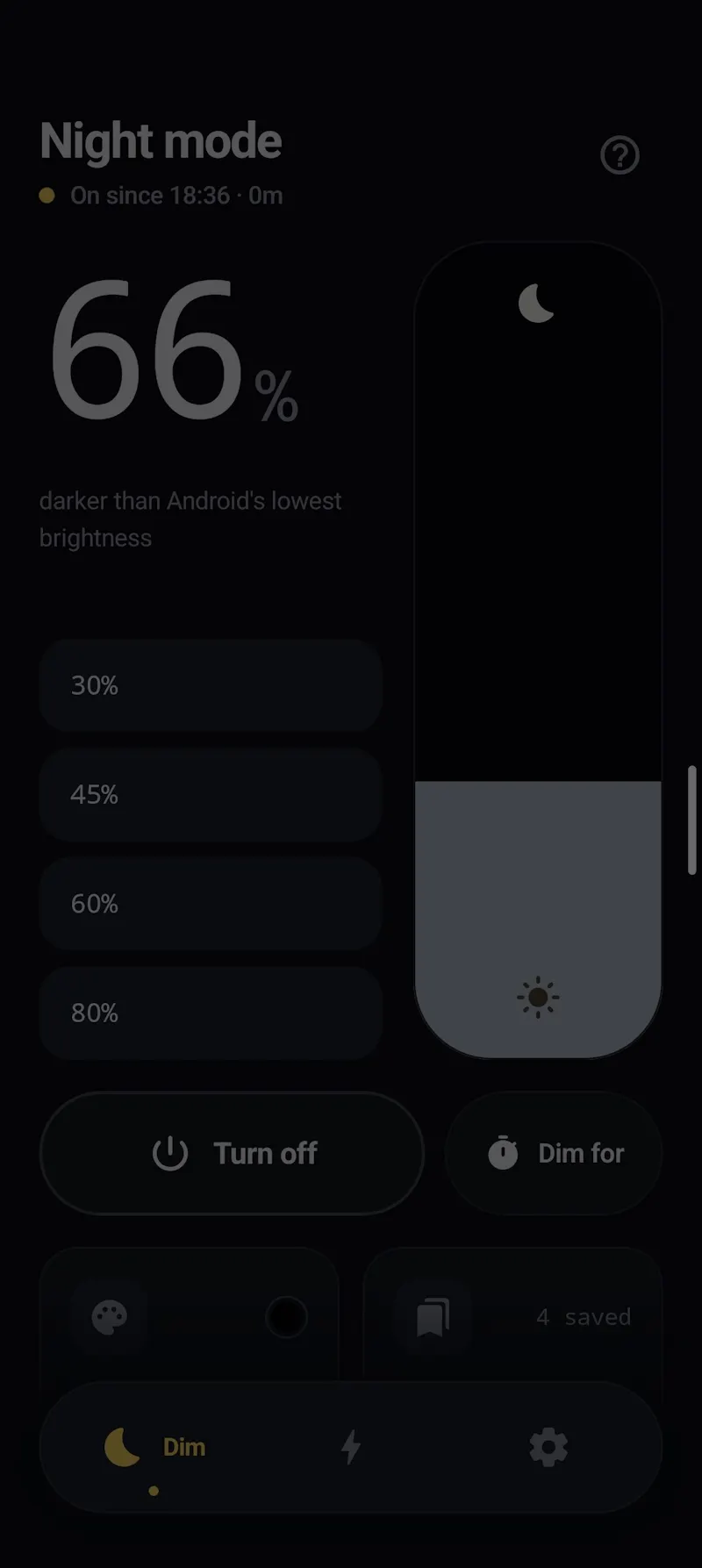 NIGHT MODE - Screen Dimmer screenshot 4