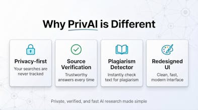 PrivAI– AI search engine with sources gallery image