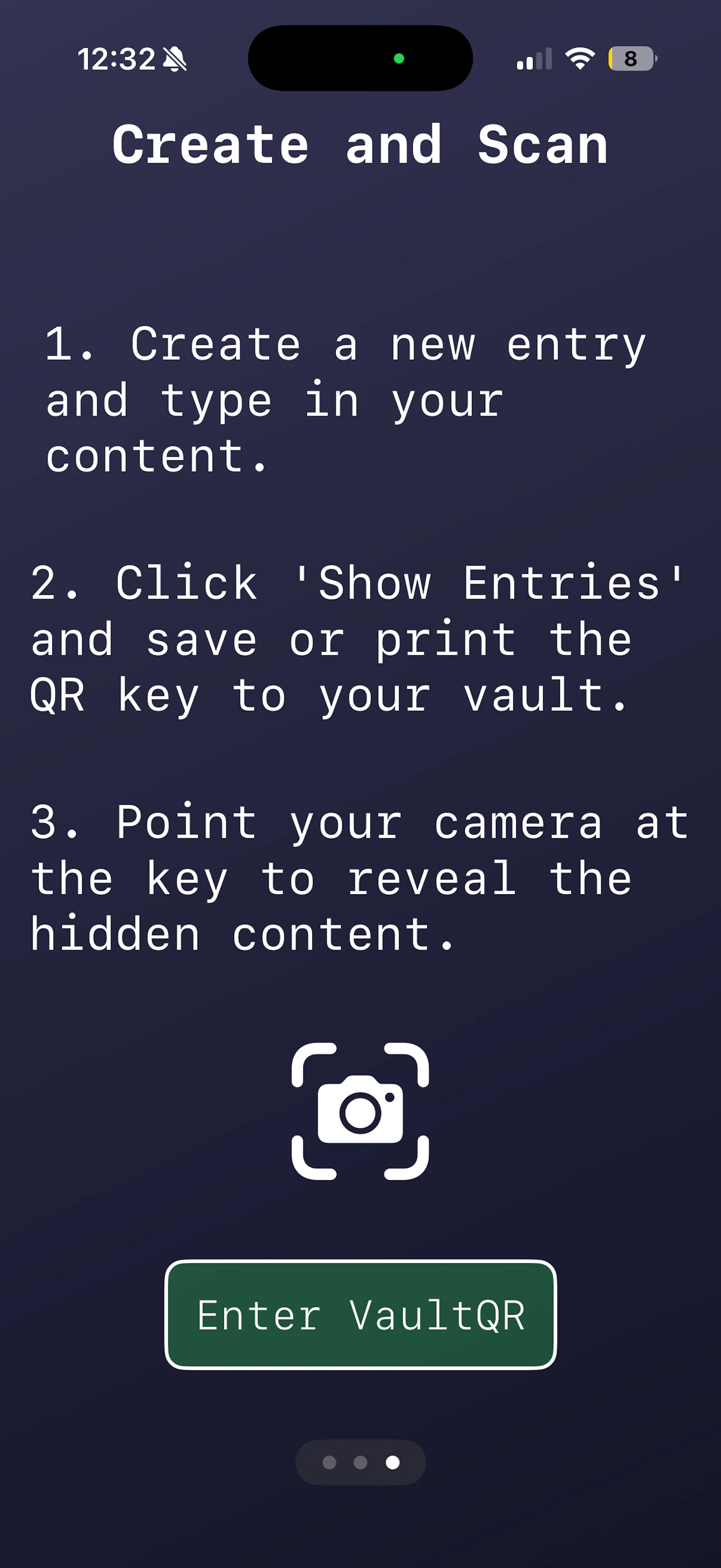 VaultQR screenshot 2