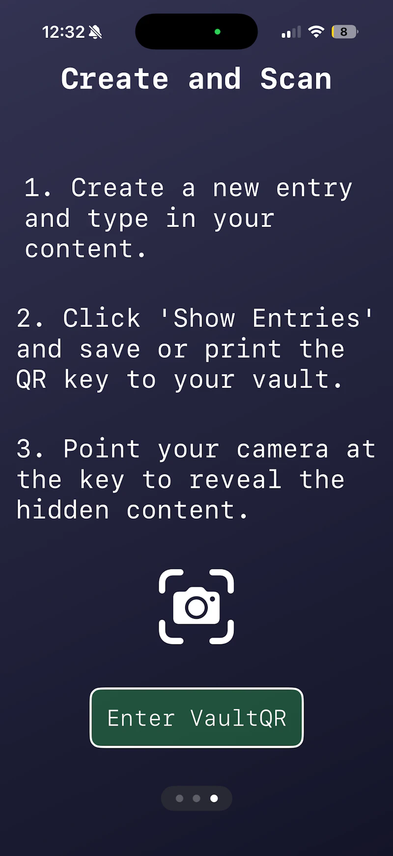 VaultQR screenshot 2