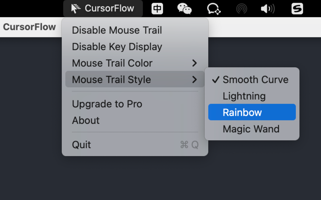 CursorFlow - Visualize your cursor tracks and keystrokes on macOS media 5