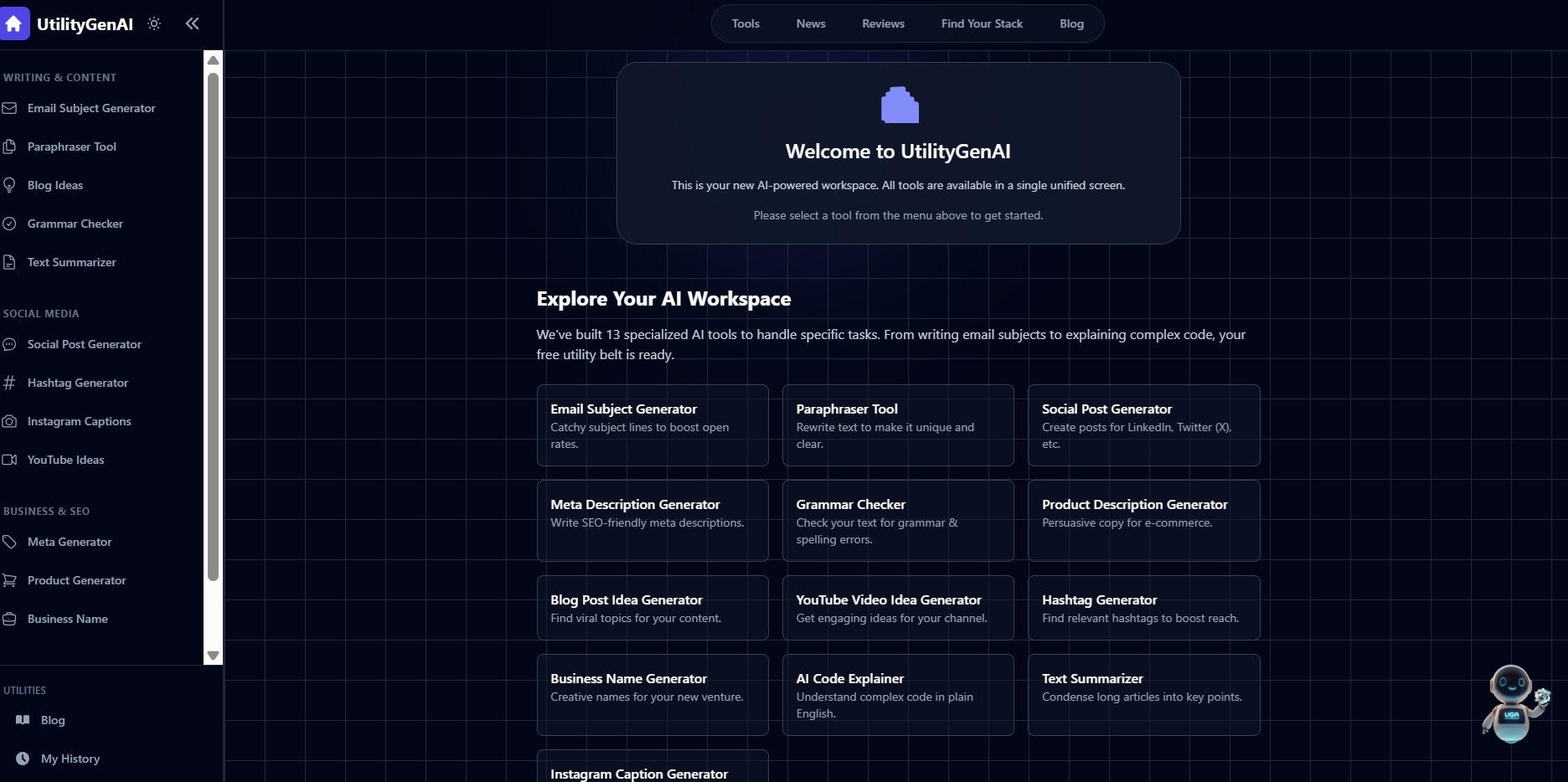 UtilityGenAI - Screenshot 3 showing product features and functionality