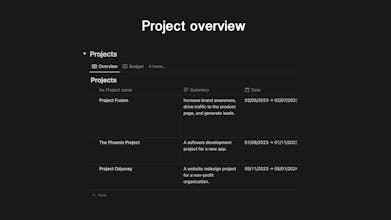 Project Management | Notion gallery image