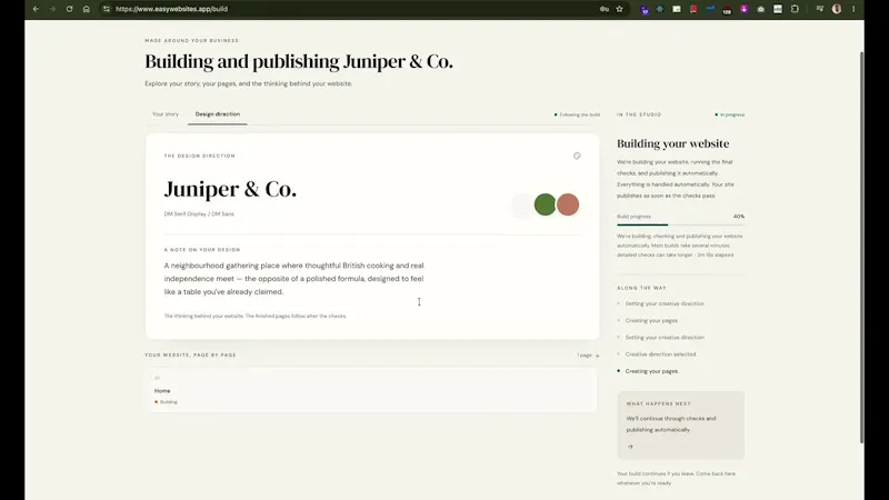 EasyWebsites screenshot 1 (video preview)