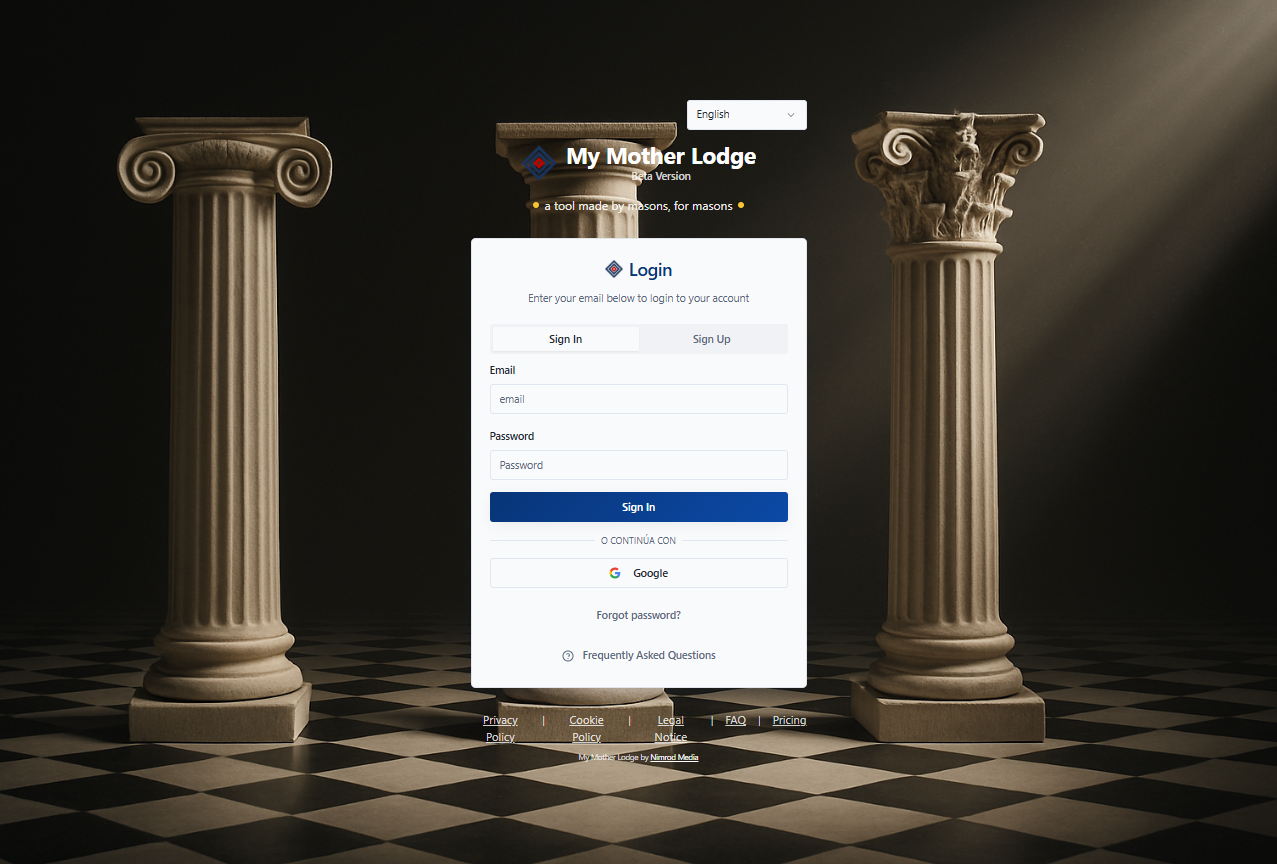 My Mother Lodge - Main product screenshot demonstrating key features and user interface