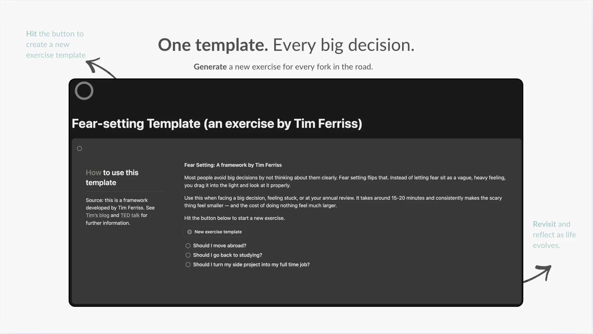 Fear-Setting (a Tim Ferriss exercise) screenshot 3