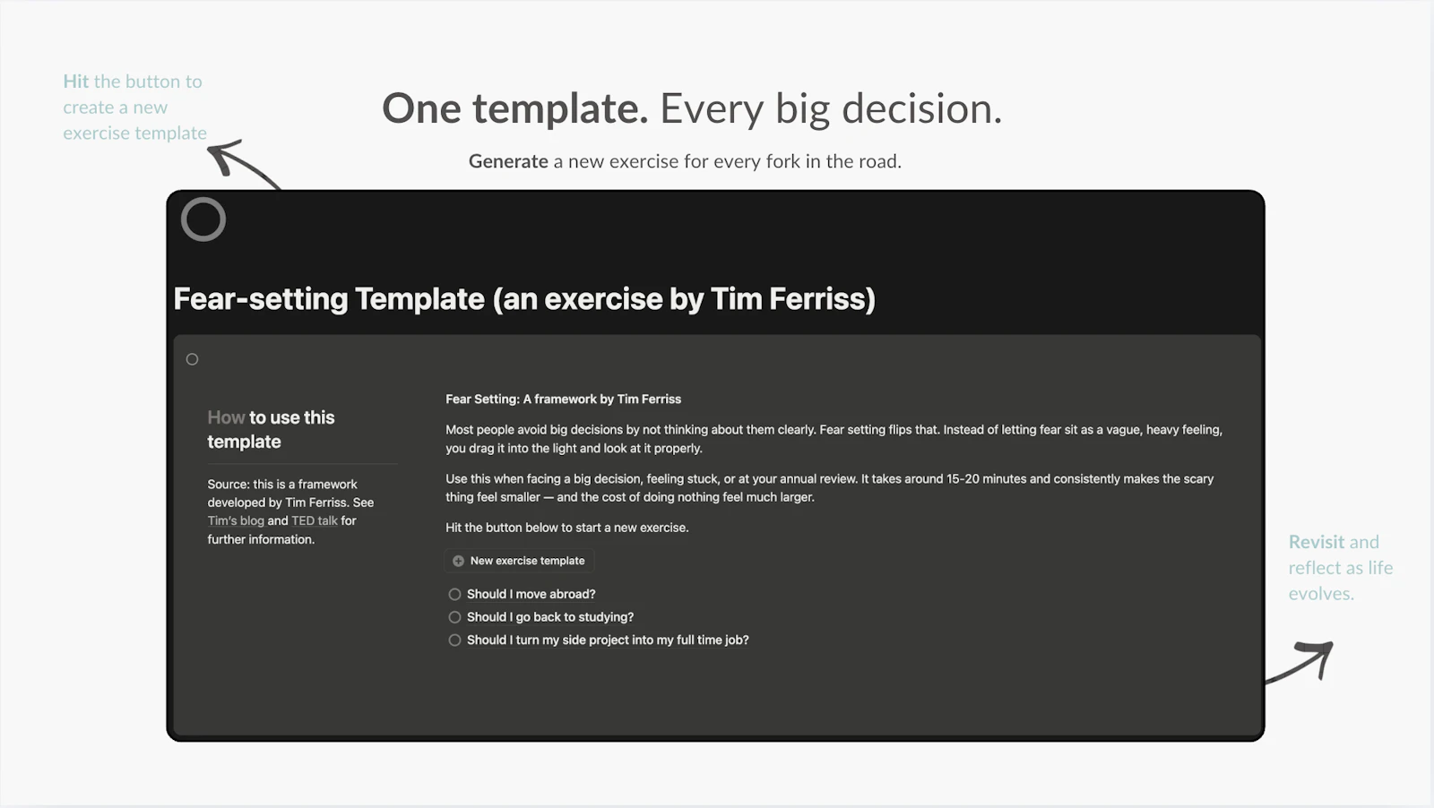 Fear-Setting (a Tim Ferriss exercise) screenshot 3