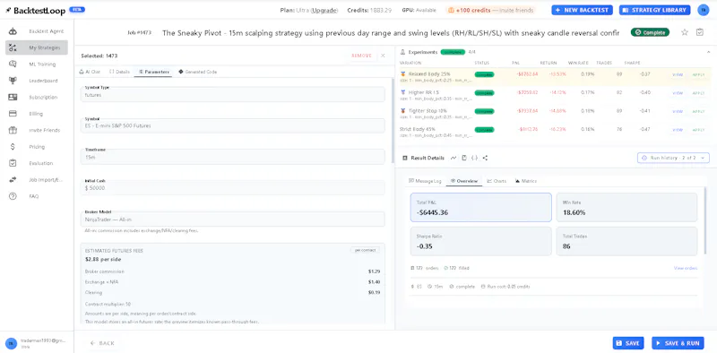 BacktestLoop screenshot 3