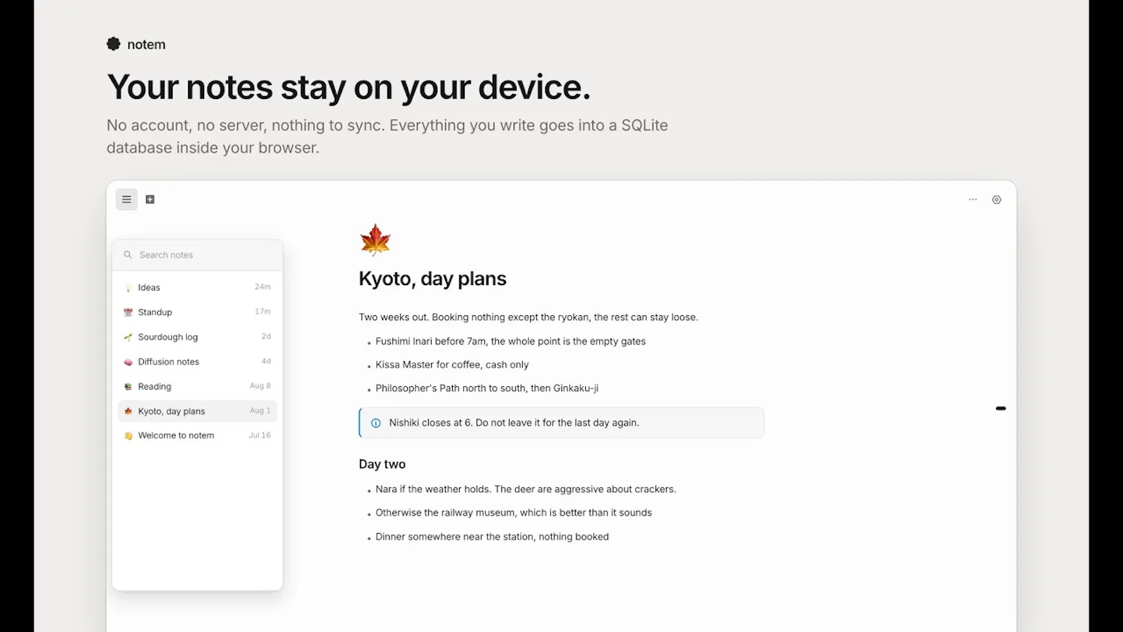 notem screenshot 1 (video preview)